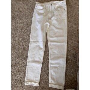 Risen White Skinny Jeans Rolled Cuff Women’s Size 9 New With Tags